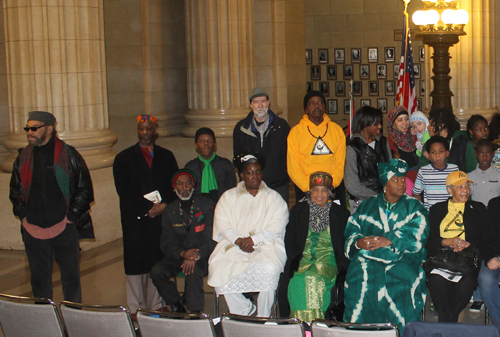 Black History Month group at Cleveland City Hall