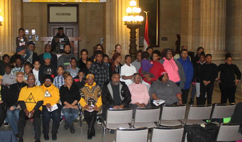 Black History Month group at Cleveland City Hall