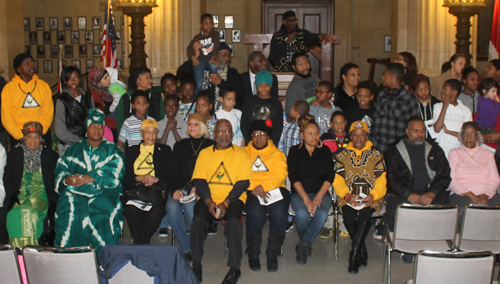 Black History Month group at Cleveland City Hall