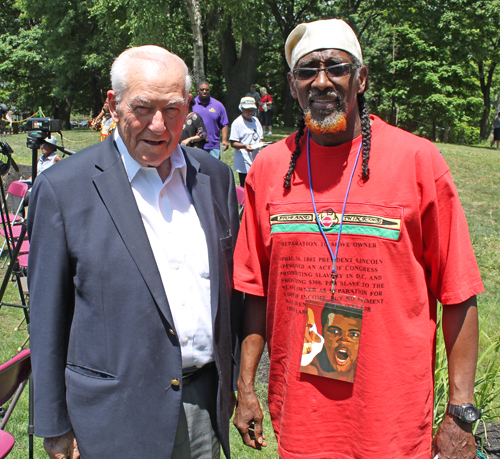 Cleveland Internatiopnal Hall of Fame inductees Dick Pogue and Khalid Samad