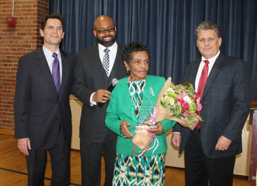 Rob Frost, Brian Barnes, Judge Sara Harper and Jeff Larson