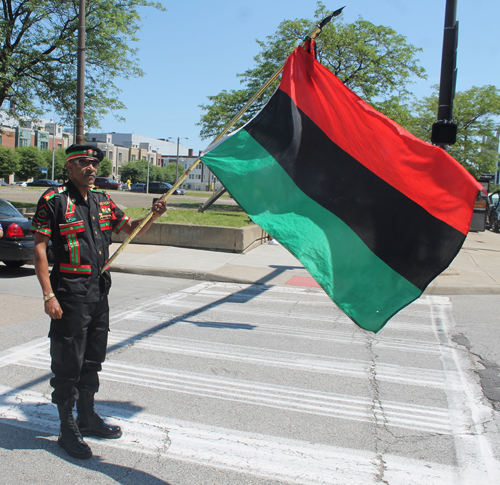 2017 Umoja Parade in Cleveland - African Flag