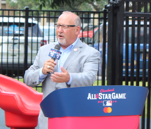 Cleveland Indians Bob DiBiasio served as MC