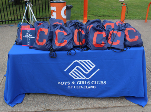 Cleveland Indians goodie bags for the Boys and Girls Club