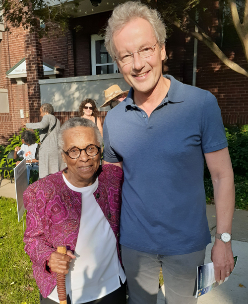 Joan Southgate and Cleveland Orchestra's Franz Welser-Most at Cozad-Bates House