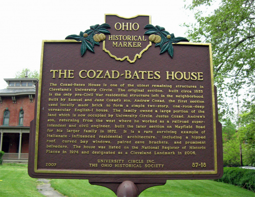 Cozad-Bates House Historical Marker 