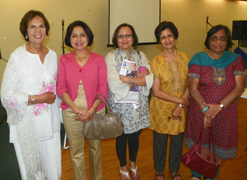 Dr. Gita Gidwani, Nisha Jain, Neelam Nagpal, Meera Kansal, visiting from India Shobhna Jain