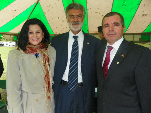 Councilwoman Dona Brady, Mayor Frank Jackson and Adem Meta, Chairman, Albanian American Association 