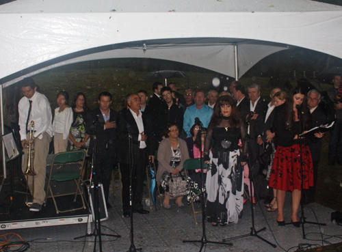 Albanian national anthem in Albanian Cultural Garden in Cleveland