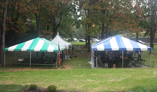 Rain at the Albanian Cultural Garden Dedication