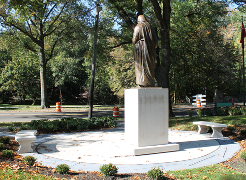 Mother Teresa statue in Albanian Cultural Garden in Cleveland