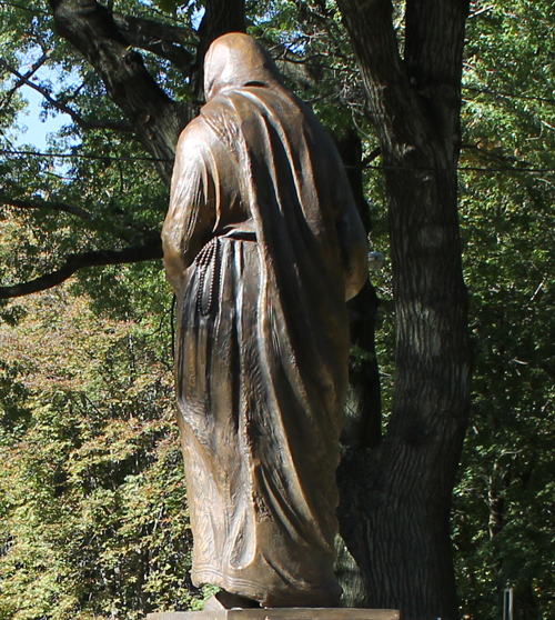 Mother Teresa statue in Albanian Cultural Garden in Cleveland