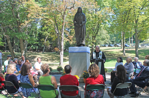 Bishop Roger Gries speaking