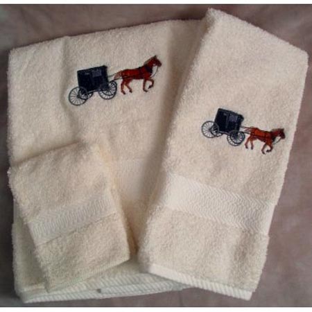 Amish buggy towel set