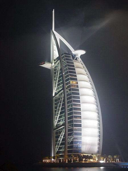Burj Al Arab, the world's tallest hotel located in Dubai