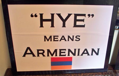 Hye means Armenian