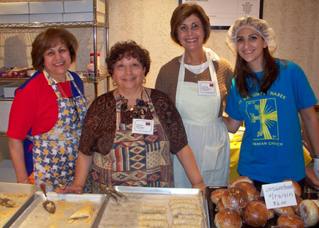 Dzaghig Pounardjian, Marge Nardell, Jeanne Arslanian and Lauren Demirjian