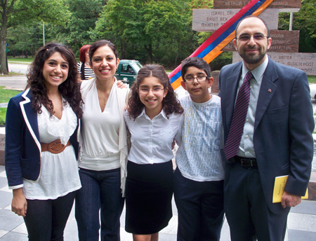 Abitsian Family - Dr. Abitsian with wife Suzelle, daughters Anna and Taleen and nephew Andreh