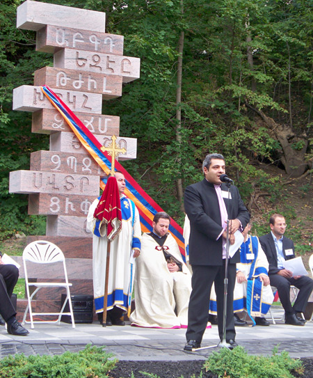 Dr. Asbed Kotchikian in the Cleveland Armenian Garden