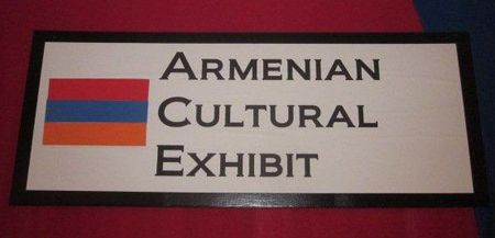 Armenina Cultural Exhibit sign