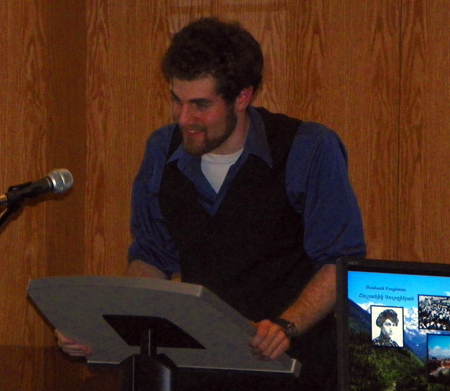 Pietro Shakarian  Reading Armenian poetry