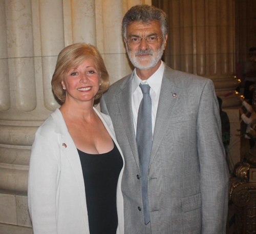 Anita Kazarian and Cleveland Mayor Frank Jackson