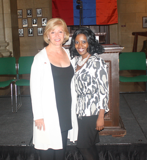 Anita Kazarian with Chief Valarie McCall