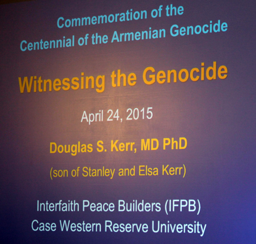 Douglas Kerr keynoye on Armenian Genocide