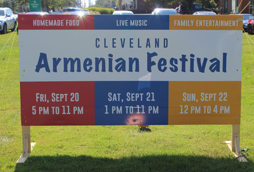 Cleveland Armenian Festival sign