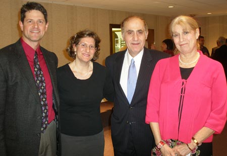 Peter Kvidera with wife Melanie Shakarian and parents Berj and Carol Shakarian