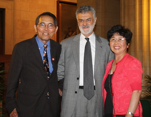 Posing with Mayor Jackson