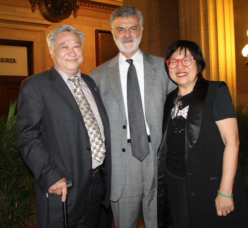 Jason Lin, Mayor Jackson and Margaret Wong
