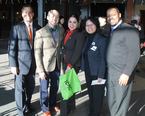 Councilman Jeff Johnson, Michael Byun, Toinette Parrilla, ICHC Doctor and Councilman TJ Dow