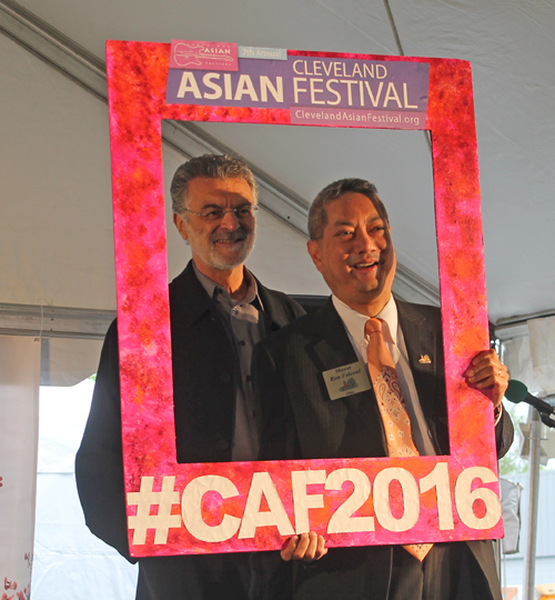 Brunswick Mayor Ron Falconi and Cleveland Mayor Frank Jackson