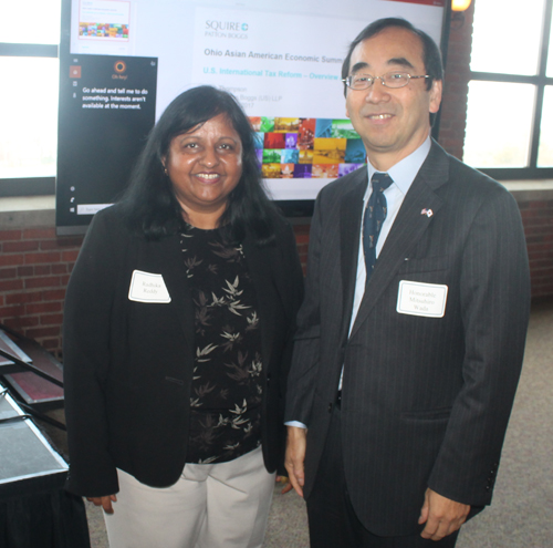 Radhika Reddy and Consul General of Japan in Detroit Mitsuhiro Wada