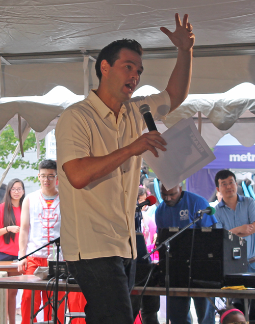 Chris Tanaka serving as MC