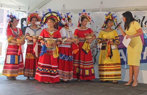 Lynna Lai introduces Igorot Dance from the Philippines by Kultura Filipiniana Dance Troupe at Cleveland Asian Festival