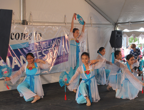 Young ladies from OCA Pittsburgh performed a traditional Chinese fan dance for good luck