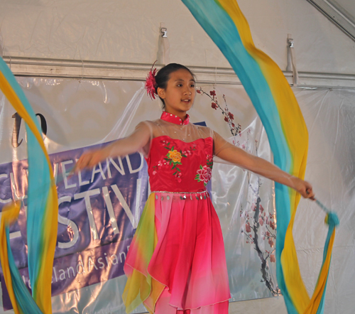  young lady from OCA Pittsburgh performed a graceful Chinese Spring Festival Dance