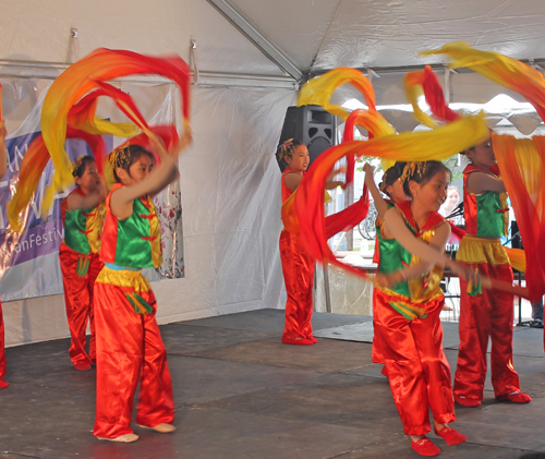 Young girls from OCA Pittsburgh performed a Chinese Spring Dance