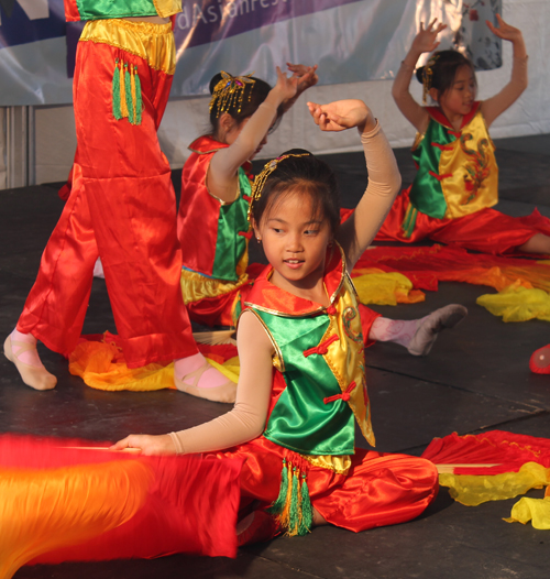 Young girls from OCA Pittsburgh performed a Chinese Spring Dance