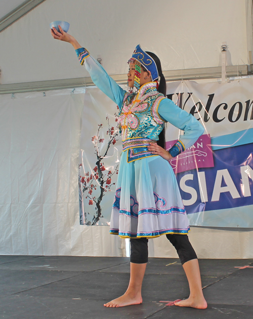 Models wearing the colorful fashions of Asia at the 2017 Cleveland Asian Festival