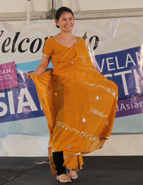 Models wearing the colorful fashions of Asia at the 2017 Cleveland Asian Festival