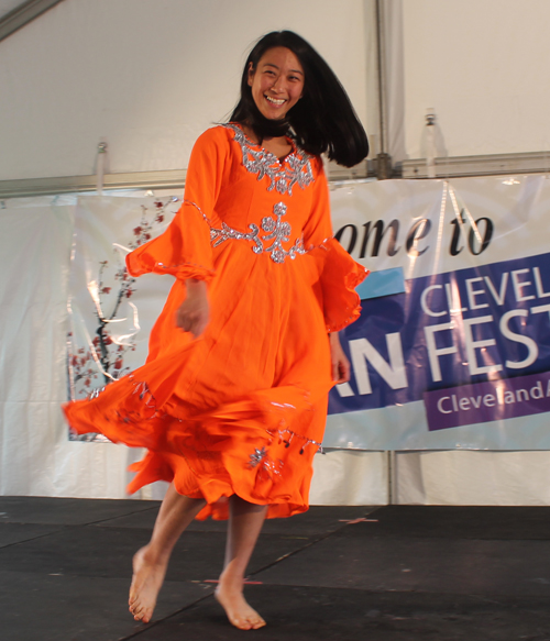 Models wearing the colorful fashions of Asia at the 2017 Cleveland Asian Festival