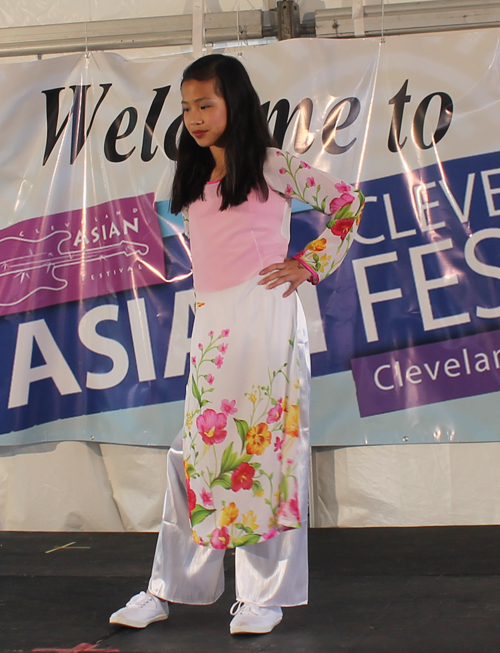 Models wearing the colorful fashions of Asia at the 2017 Cleveland Asian Festival