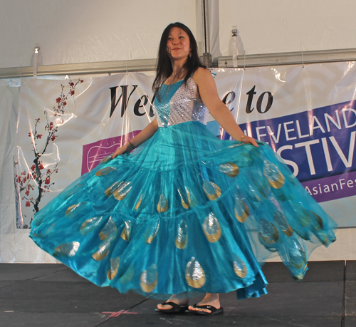 Models wearing the colorful fashions of Asia at the 2017 Cleveland Asian Festival