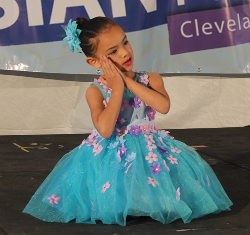 Very Young girl from the Great Wall Enrichment Center perform a traditional Chinese dance