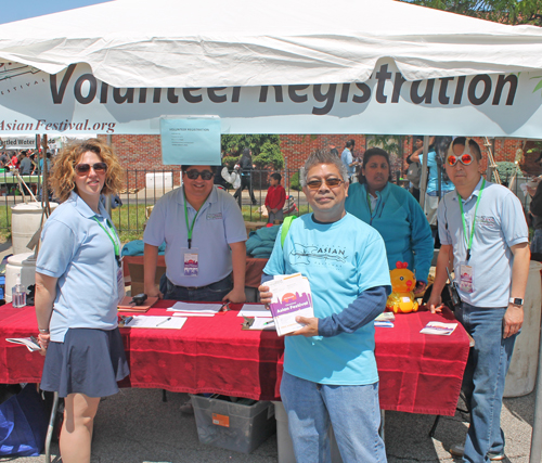 CAF volunteers Loresa Novy, Aaron Baker, Alissa Berman and Johnny Wu