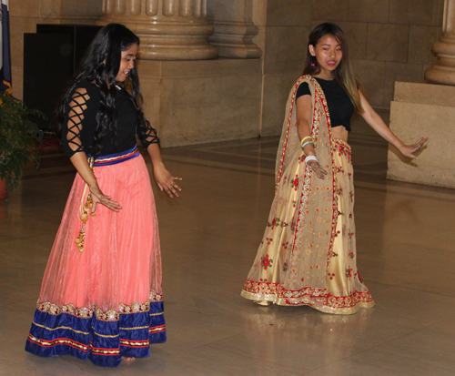 Students performing Nepalese cultural dance