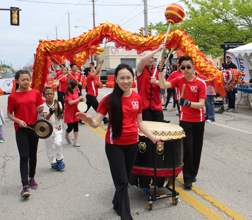 Cleveland OCA Dragon Dance Team at the 2018 Cleveland Asian Festival